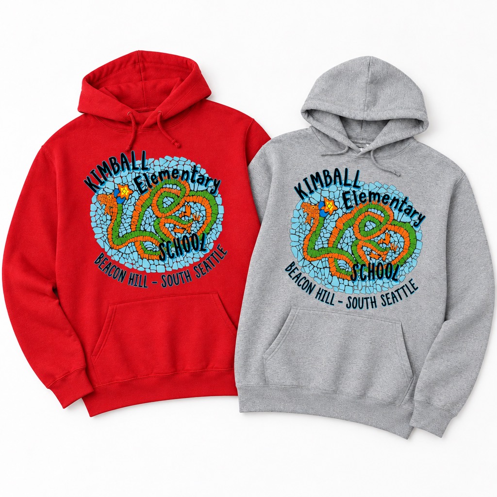 Red and gray Kimball Hoodie