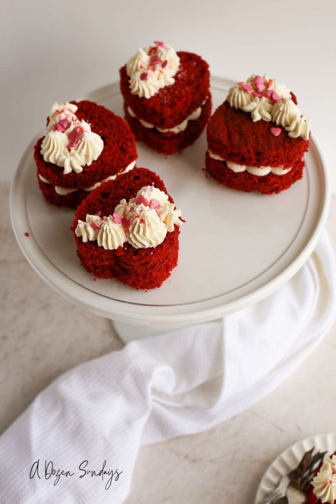 Red Velvet Mini Heart Cake (5")